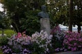 Cannes, France - June 16, 2021 - the Monument to former Prime Minister and later President Georges Pompidou